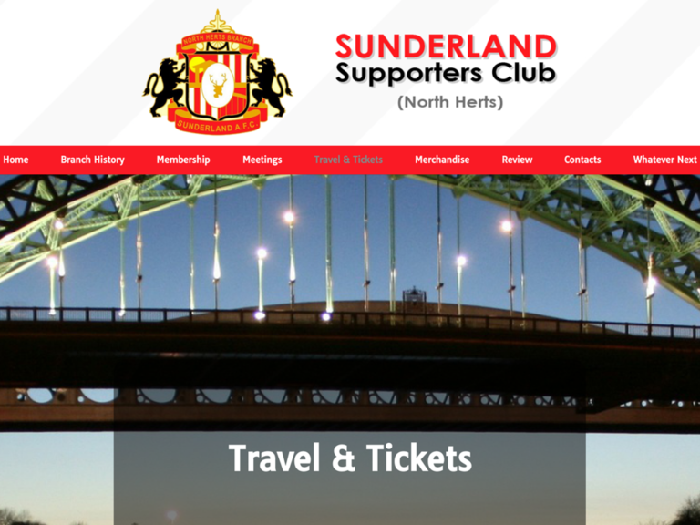 SAFCSA North Herts Website Design