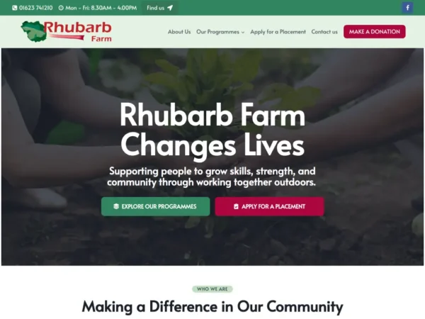 Rhubarb Farm Website