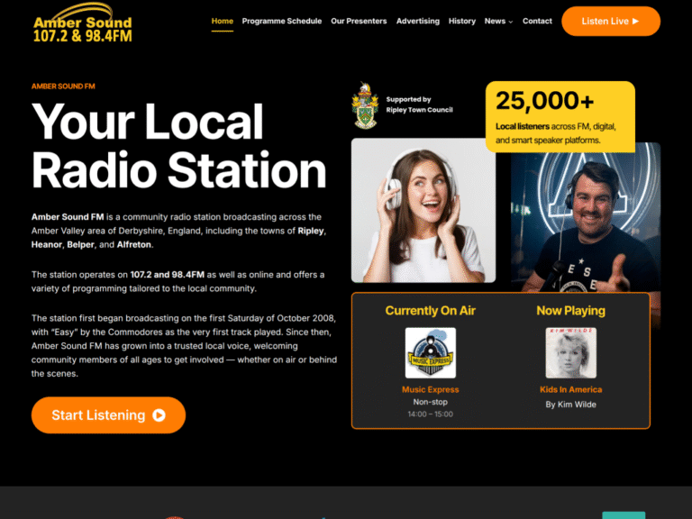 Amber Sound FM Website