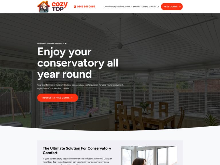 Cozy Top Home Insulation Website