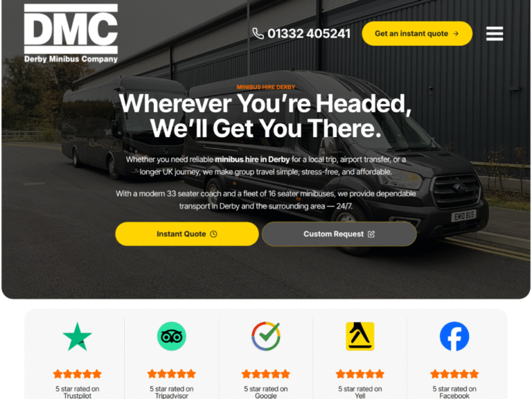 Derby Minibus Company Website