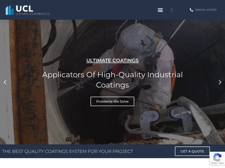 Ultimate Coatings Website Design