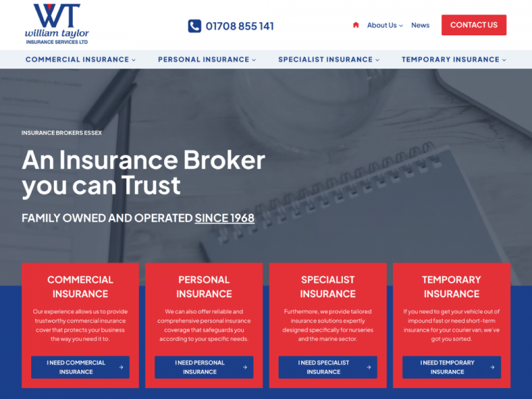 William Taylor Insurance Website