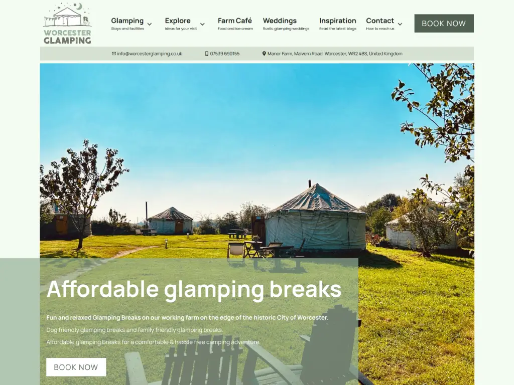 worcester glamping